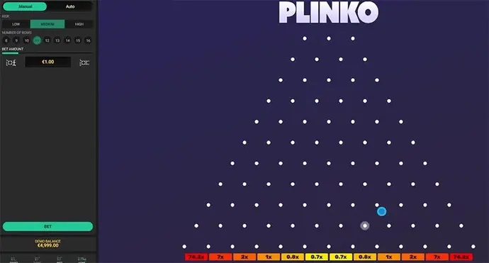 Nine Win Plinko Gameplay